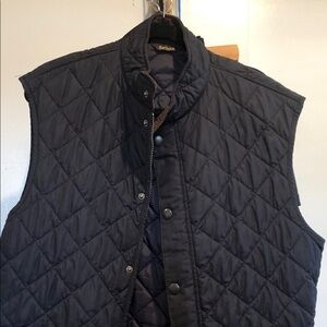 Barbour Men’s Quilted Vest Jacket - Navy Lowerdale Gilet very good condition